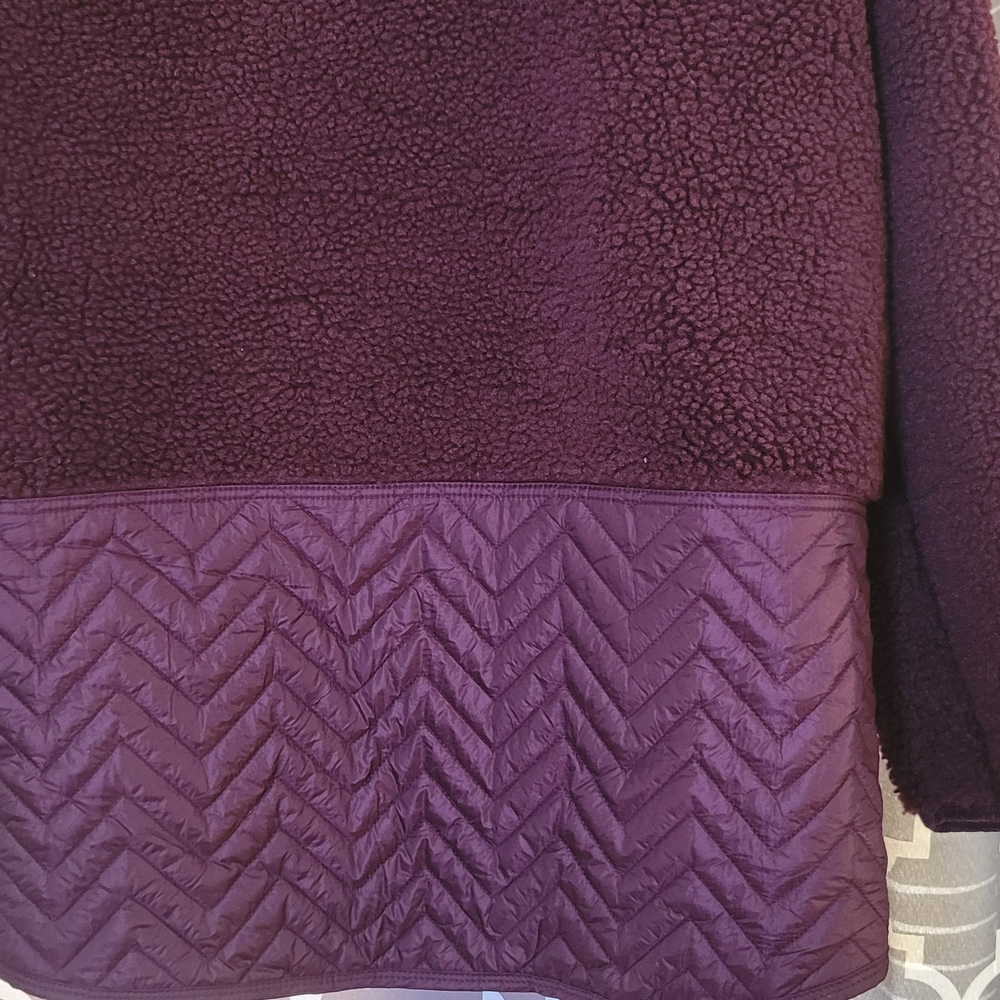 NWOT Athleta Burgundy Fleece Pullover - Picture 11 of 12